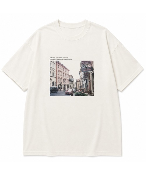 DAY CLOSET（デイ クローゼット）の「半袖 ラウンドネック アソート フォトプリント グラフィック Tシャツ レディース（Tシャツ/カットソー・レディース・ホワイト/ブラック/チャコールグレー・L/M）」の17枚目の写真