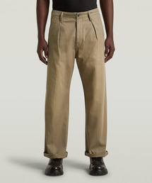 G-STAR | Boulder Pleated Chino Relaxed Straight/フロントプリーツリラックスストレートチノパンツ(スラックス)