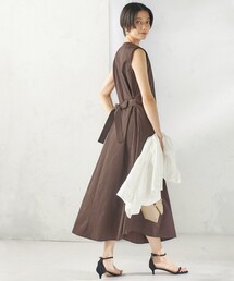 〈洗濯機可能〉綿ポリ スキッパー フレア ワンピース