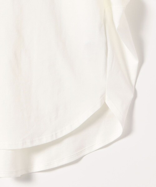 SHIPS any（シップス エニィ）の「SHIPS any:〈洗濯機可能〉ジャージー ワイド スキッパー ポロ プルオーバー（Tシャツ/カットソー・レディース・ライトブルー/ホワイト/ブラック・ONE SIZE）」の4枚目の写真