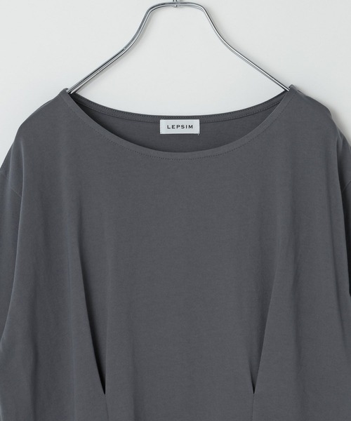 LEPSIM(レプシィム)の「イレヘムレースドッキングチュニック 840128(Tシャツ/カットソー・レディース・ブラック/チャコールグレー/オフホワイト・FREE)」の11枚目の写真