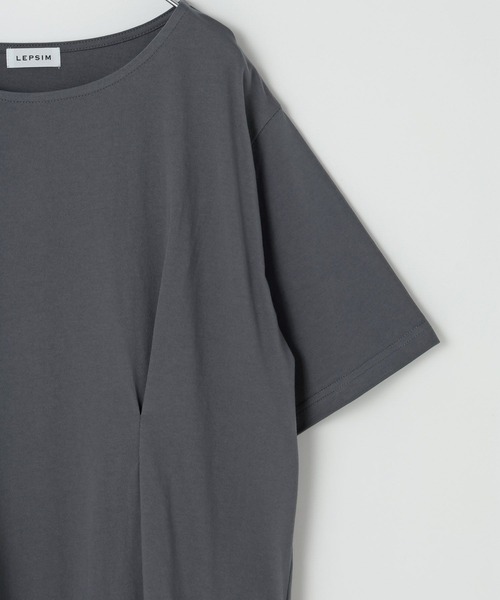 LEPSIM(レプシィム)の「イレヘムレースドッキングチュニック 840128(Tシャツ/カットソー・レディース・ブラック/チャコールグレー/オフホワイト・FREE)」の12枚目の写真