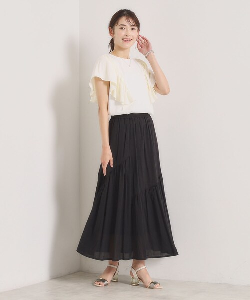 ITS'DEMO(イッツデモ)の「アシンメトリーティアードスカート(スカート・レディース・ブラック/ブルー/ライトパープル・00)」の17枚目の写真