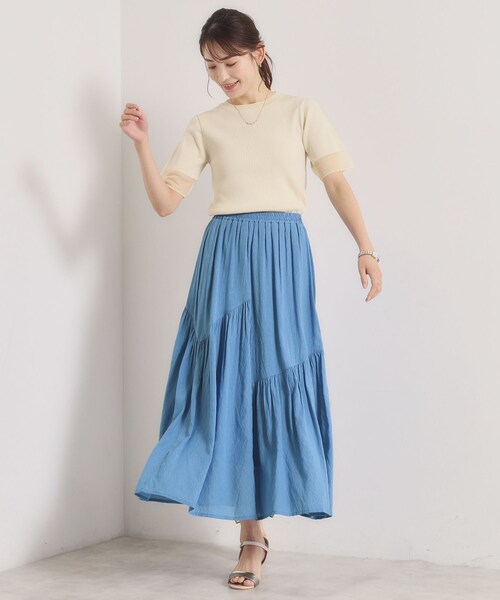ITS'DEMO(イッツデモ)の「アシンメトリーティアードスカート(スカート・レディース・ブラック/ブルー/ライトパープル・00)」の15枚目の写真
