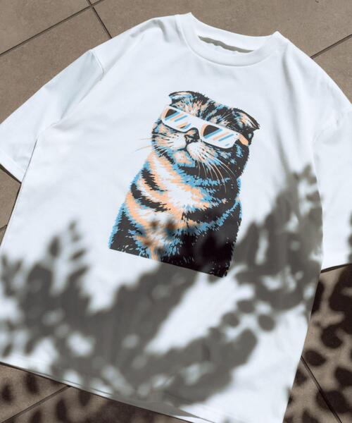 ITEMS URBANRESEARCH(アイテムズ アーバンリサーチ)の「『接触冷感/吸水速乾/UVカット』ANIMAL IN SHADES プリントTシャツ(Tシャツ/カットソー・メンズ・その他3/その他1/その他2・MEDIUM/LARGE)」の2枚目の写真