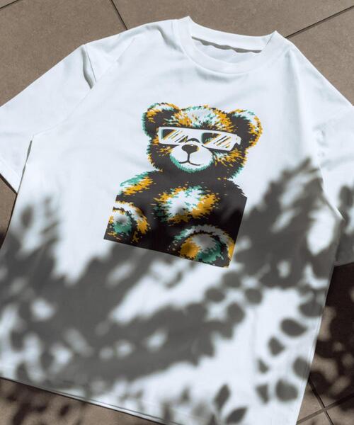 ITEMS URBANRESEARCH(アイテムズ アーバンリサーチ)の「『接触冷感/吸水速乾/UVカット』ANIMAL IN SHADES プリントTシャツ(Tシャツ/カットソー・メンズ・その他3/その他1/その他2・MEDIUM/LARGE)」の1枚目の写真
