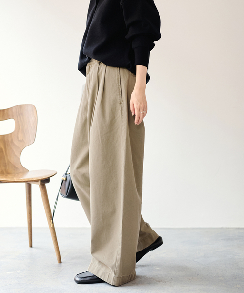 FRAMeWORK(フレームワーク)の「SLOUCHY LIGHT CHINO パンツ(チノパンツ・レディース・ピンク/アイボリー・34/36/38/40)」の7枚目の写真