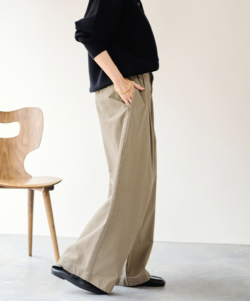 FRAMeWORK(フレームワーク)の「SLOUCHY LIGHT CHINO パンツ(チノパンツ・レディース・ピンク/アイボリー・34/36/38/40)」の9枚目の写真