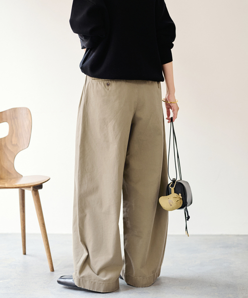 FRAMeWORK(フレームワーク)の「SLOUCHY LIGHT CHINO パンツ(チノパンツ・レディース・ピンク/アイボリー・34/36/38/40)」の10枚目の写真