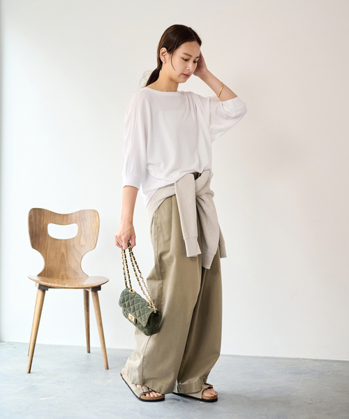 FRAMeWORK(フレームワーク)の「SLOUCHY LIGHT CHINO パンツ(チノパンツ・レディース・ピンク/アイボリー・34/36/38/40)」の14枚目の写真