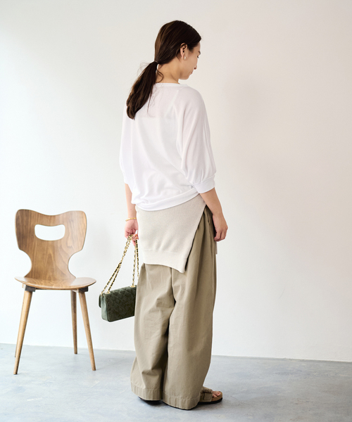FRAMeWORK(フレームワーク)の「SLOUCHY LIGHT CHINO パンツ(チノパンツ・レディース・ピンク/アイボリー・34/36/38/40)」の15枚目の写真