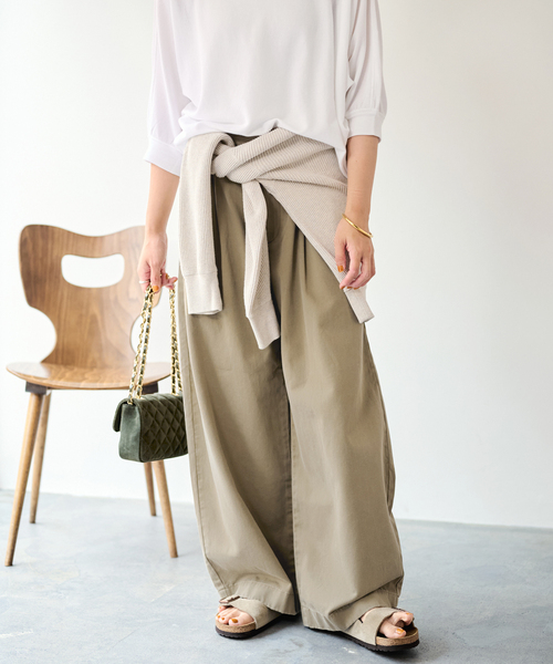 FRAMeWORK(フレームワーク)の「SLOUCHY LIGHT CHINO パンツ(チノパンツ・レディース・ピンク/アイボリー・34/36/38/40)」の16枚目の写真