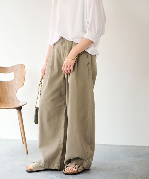 FRAMeWORK(フレームワーク)の「SLOUCHY LIGHT CHINO パンツ(チノパンツ・レディース・ピンク/アイボリー・34/36/38/40)」の18枚目の写真