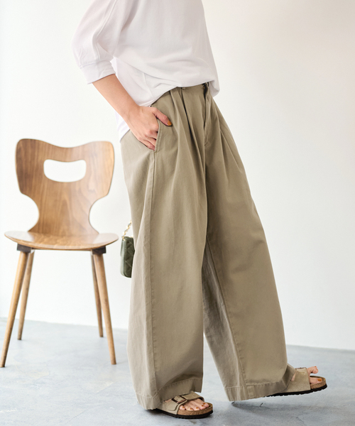 FRAMeWORK(フレームワーク)の「SLOUCHY LIGHT CHINO パンツ(チノパンツ・レディース・ピンク/アイボリー・34/36/38/40)」の19枚目の写真