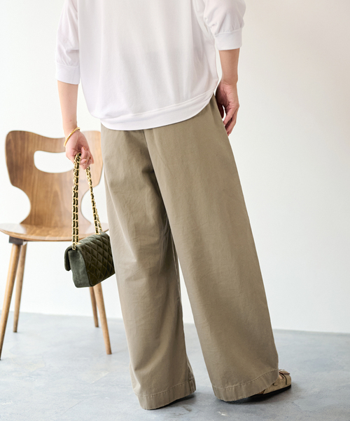 FRAMeWORK(フレームワーク)の「SLOUCHY LIGHT CHINO パンツ(チノパンツ・レディース・ピンク/アイボリー・34/36/38/40)」の20枚目の写真