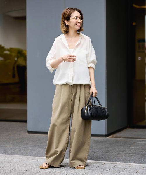 FRAMeWORK(フレームワーク)の「SLOUCHY LIGHT CHINO パンツ(チノパンツ・レディース・ピンク/アイボリー・34/36/38/40)」の22枚目の写真