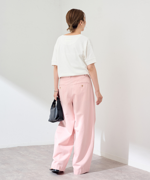 FRAMeWORK(フレームワーク)の「SLOUCHY LIGHT CHINO パンツ(チノパンツ・レディース・ピンク/アイボリー・34/36/38/40)」の3枚目の写真