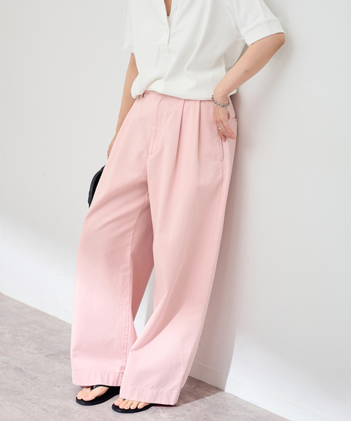FRAMeWORK(フレームワーク)の「SLOUCHY LIGHT CHINO パンツ(チノパンツ・レディース・ピンク/アイボリー・34/36/38/40)」の5枚目の写真
