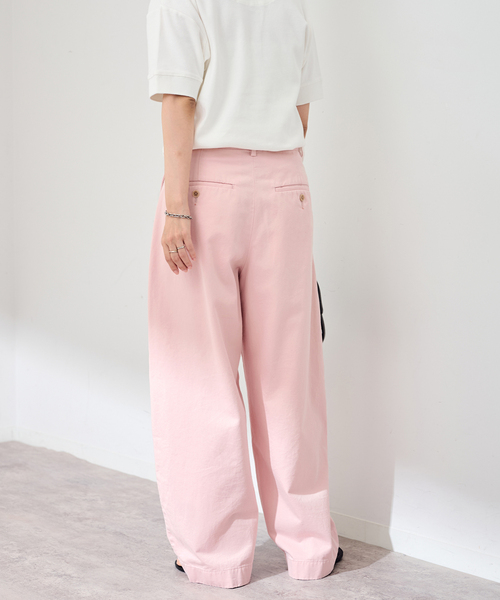 FRAMeWORK(フレームワーク)の「SLOUCHY LIGHT CHINO パンツ(チノパンツ・レディース・ピンク/アイボリー・34/36/38/40)」の7枚目の写真