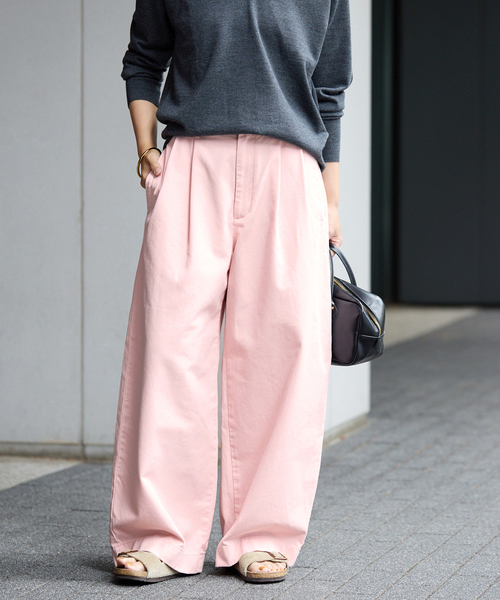 FRAMeWORK(フレームワーク)の「SLOUCHY LIGHT CHINO パンツ(チノパンツ・レディース・ピンク/アイボリー・34/36/38/40)」の10枚目の写真