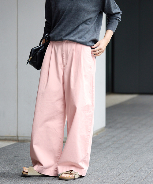 FRAMeWORK(フレームワーク)の「SLOUCHY LIGHT CHINO パンツ(チノパンツ・レディース・ピンク/アイボリー・34/36/38/40)」の11枚目の写真