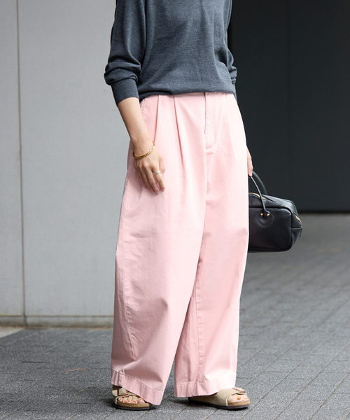 FRAMeWORK(フレームワーク)の「SLOUCHY LIGHT CHINO パンツ(チノパンツ・レディース・ピンク/アイボリー・34/36/38/40)」の12枚目の写真