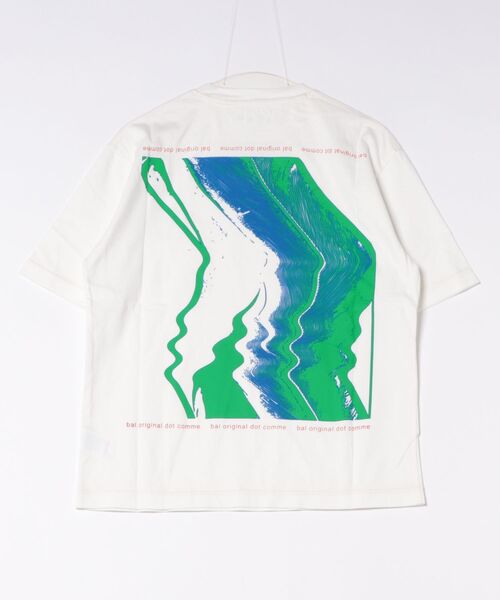 bal（バル）の「【BAL】BAL-G-487 wave and clouds2（Tシャツ/カットソー・メンズ・ホワイト・M/L）」の2枚目の写真