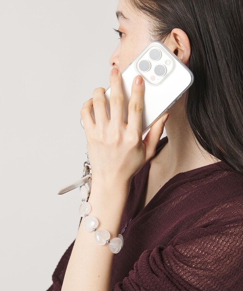 HASHIBAMI(ハシバミ)の「【WEB限定】<Hashibami>ハート ストーン ストラップ(スマホグッズ・レディース・ピンク/ライトブルー/ホワイト・FREE)」の14枚目の写真