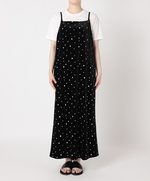JOURNAL STANDARD relume(ジャーナルスタンダード レリューム)の「《WEB限定》小花刺繍ベロアキャミワンピース(ワンピース・レディース・ブラック・FREE)」の10枚目の写真