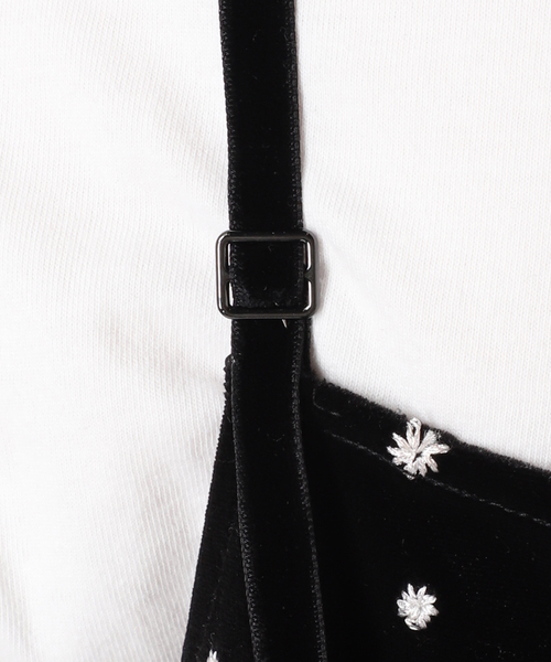 JOURNAL STANDARD relume(ジャーナルスタンダード レリューム)の「《WEB限定》小花刺繍ベロアキャミワンピース(ワンピース・レディース・ブラック・FREE)」の15枚目の写真