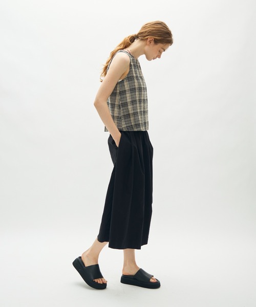 full/fill.(フルフィル)の「natural check tank tops / ナチュラルチェックタンクトップス(シャツ/ブラウス・レディース・ブラック/アイボリー・FREE)」の13枚目の写真