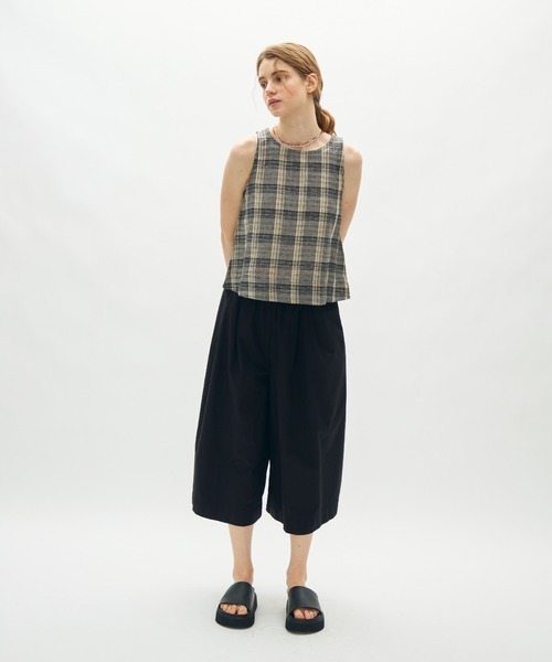 full/fill.(フルフィル)の「natural check tank tops / ナチュラルチェックタンクトップス(シャツ/ブラウス・レディース・ブラック/アイボリー・FREE)」の14枚目の写真