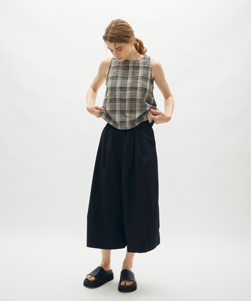 full/fill.(フルフィル)の「natural check tank tops / ナチュラルチェックタンクトップス(シャツ/ブラウス・レディース・ブラック/アイボリー・FREE)」の15枚目の写真