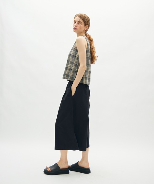 full/fill.(フルフィル)の「natural check tank tops / ナチュラルチェックタンクトップス(シャツ/ブラウス・レディース・ブラック/アイボリー・FREE)」の16枚目の写真