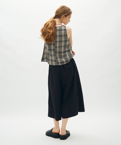 full/fill.(フルフィル)の「natural check tank tops / ナチュラルチェックタンクトップス(シャツ/ブラウス・レディース・ブラック/アイボリー・FREE)」の17枚目の写真