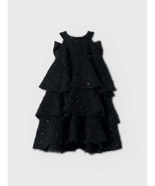 EIMY ISTOIRE（エイミーイストワール）の「TWINKLE TWEED RUFFLE TOPS（その他トップス・レディース・ブラック/ホワイト・F）」の2枚目の写真