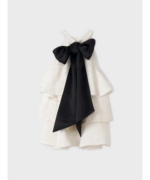 EIMY ISTOIRE（エイミーイストワール）の「TWINKLE TWEED RUFFLE TOPS（その他トップス・レディース・ブラック/ホワイト・F）」の6枚目の写真