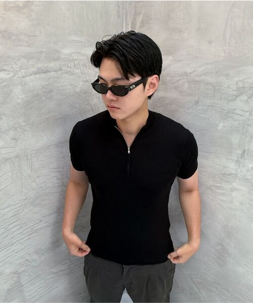PHOS333(フォースサンサンサン)の「M Slim Fit Half Zip Knit/Black(ニット/セーター・メンズ・その他・FREE)」の4枚目の写真