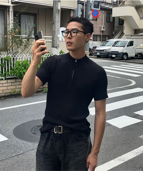 PHOS333(フォースサンサンサン)の「M Slim Fit Half Zip Knit/Black(ニット/セーター・メンズ・その他・FREE)」の5枚目の写真