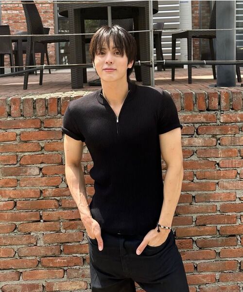 PHOS333(フォースサンサンサン)の「M Slim Fit Half Zip Knit/Black(ニット/セーター・メンズ・その他・FREE)」の9枚目の写真