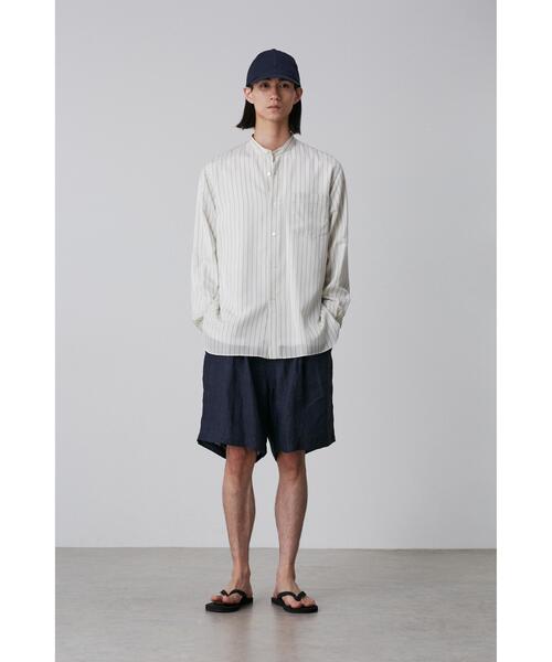 YLEVE(イレーヴ)の「YLEVE / LINEN POPLIN SHORTS(その他パンツ・メンズ・ネイビー/カーキ・4/5)」の2枚目の写真