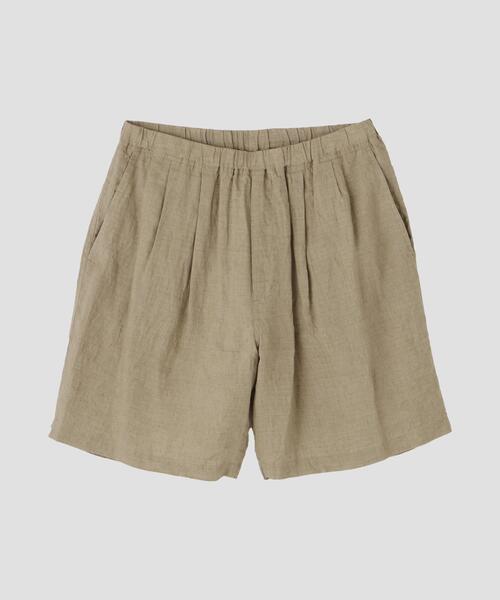 YLEVE(イレーヴ)の「YLEVE / LINEN POPLIN SHORTS(その他パンツ・メンズ・ネイビー/カーキ・4/5)」の1枚目の写真