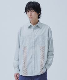 OGARP（オガープ）の「Navaho Pringting Long Sleeve Shirt BlueWhite（シャツ/ブラウス）」