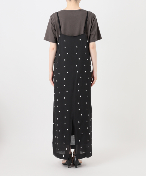 B.C STOCK（ベーセーストック）の「《2点セット》手洗い可 / ドット刺繍ワンピースセット（ワンピース・レディース・アイボリー/ブラック・FREE）」の11枚目の写真