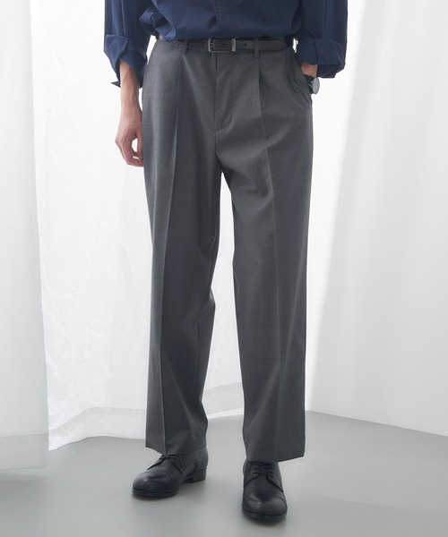 GAMBERT CUSTOM SHIRT(ギャンバードカスタムシャツ)の「【GAMBERT】TROUSERS WOOL TROPICAL/WOOL TROPICAL STRIPE(スラックス・メンズ・グレー/ネイビー・48/46)」の3枚目の写真
