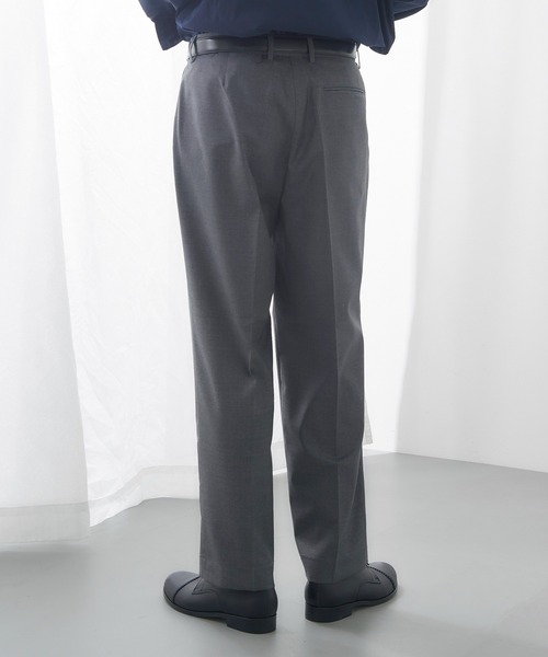 GAMBERT CUSTOM SHIRT(ギャンバードカスタムシャツ)の「【GAMBERT】TROUSERS WOOL TROPICAL/WOOL TROPICAL STRIPE(スラックス・メンズ・グレー/ネイビー・48/46)」の5枚目の写真