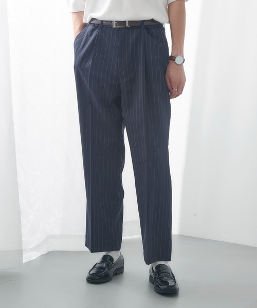 GAMBERT CUSTOM SHIRT(ギャンバードカスタムシャツ)の「【GAMBERT】TROUSERS WOOL TROPICAL/WOOL TROPICAL STRIPE(スラックス・メンズ・グレー/ネイビー・48/46)」の14枚目の写真