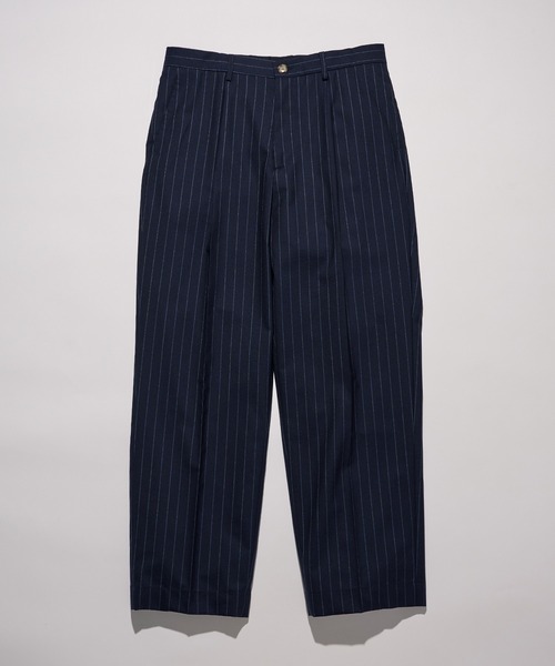 GAMBERT CUSTOM SHIRT(ギャンバードカスタムシャツ)の「【GAMBERT】TROUSERS WOOL TROPICAL/WOOL TROPICAL STRIPE(スラックス・メンズ・グレー/ネイビー・48/46)」の19枚目の写真