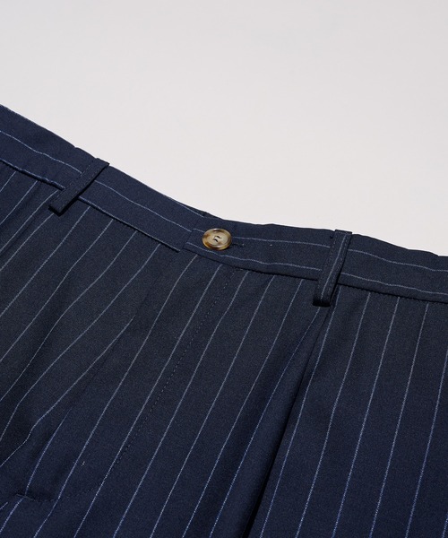 GAMBERT CUSTOM SHIRT(ギャンバードカスタムシャツ)の「【GAMBERT】TROUSERS WOOL TROPICAL/WOOL TROPICAL STRIPE(スラックス・メンズ・グレー/ネイビー・48/46)」の21枚目の写真