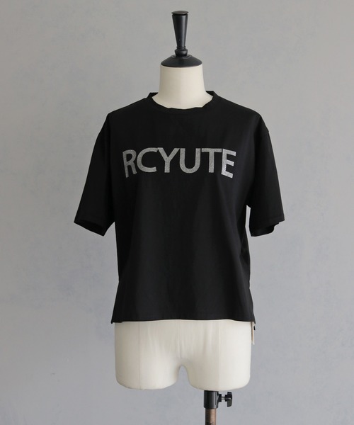 &g'aime(アンジェム)の「【&g'aime 】グリッターロゴT Glitter Logo Tee(Tシャツ/カットソー・レディース・ブラック/ブラウン/ホワイト・FREE)」の9枚目の写真